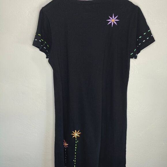 Michael Simon Vintage Flower Embroidered Dress - Picture 2 of 6